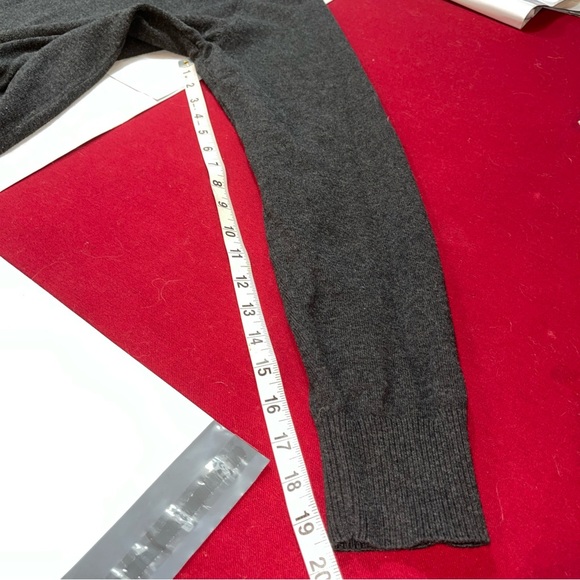 Refectory black knit Sweater L Crew Neck Gray trim British Inspired mens neutral - Picture 8 of 11